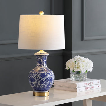 Jennifer 25.25" Ceramic/Metal LED Table Lamp